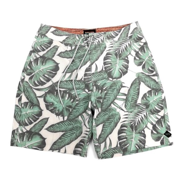 Rip Curl Floral Stassi Pink Green Board Shorts Swim Trunks Men 31 90s Palm Print - Picture 1 of 6